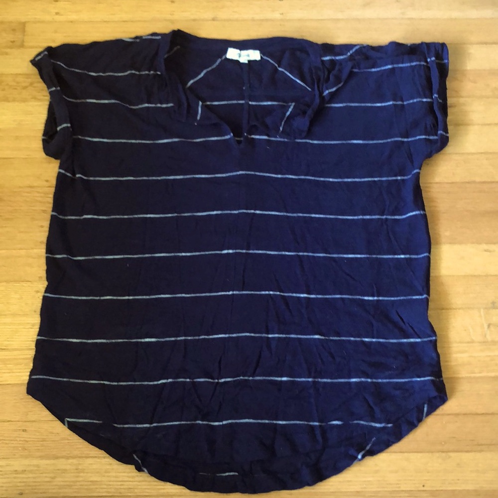 Madewell navy stripe tee